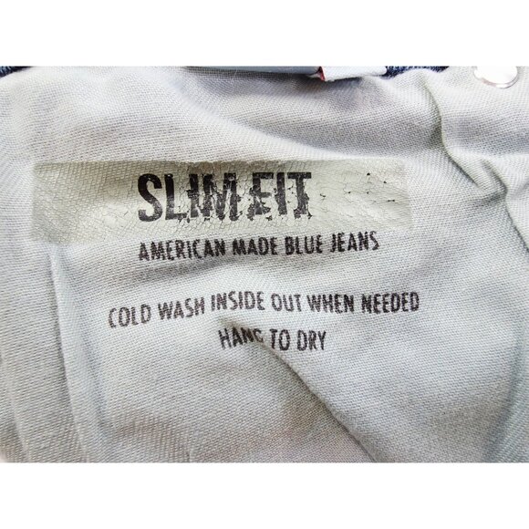 Buck Mason Size 32X31 Mens Slim Fit Blue Denim Logo Tag Jeans Made In The USA - Picture 5 of 12